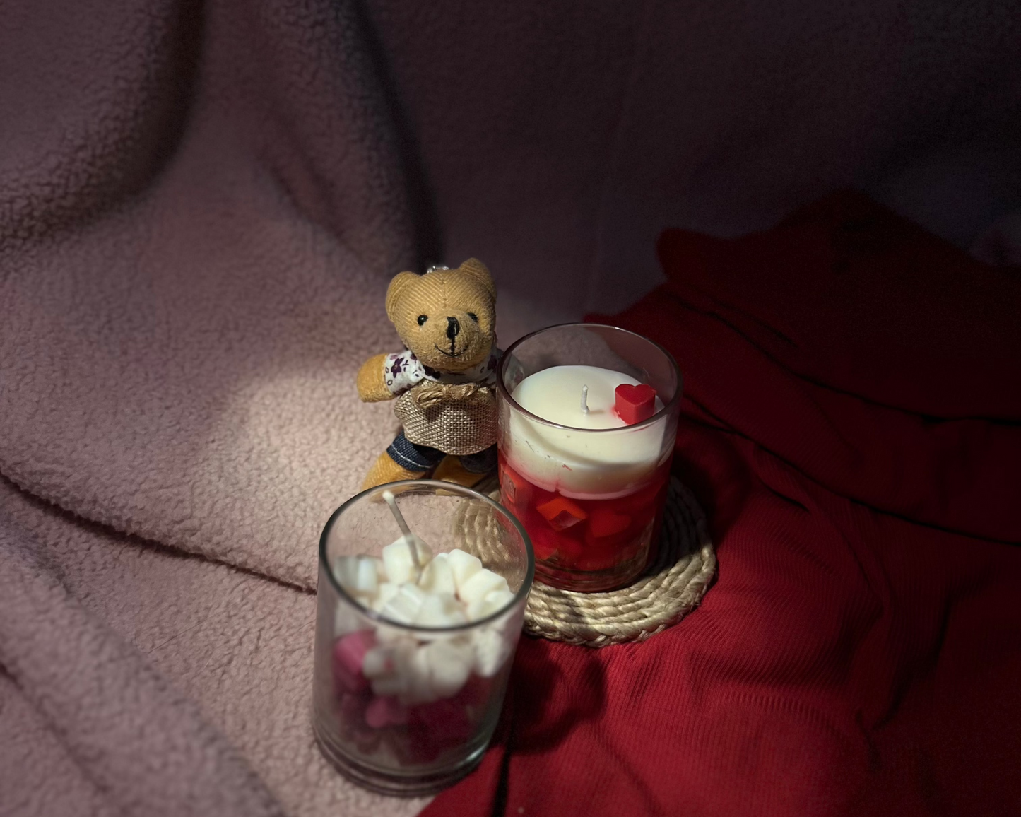 HEART TOPPED TEA LIGHT CANDLE