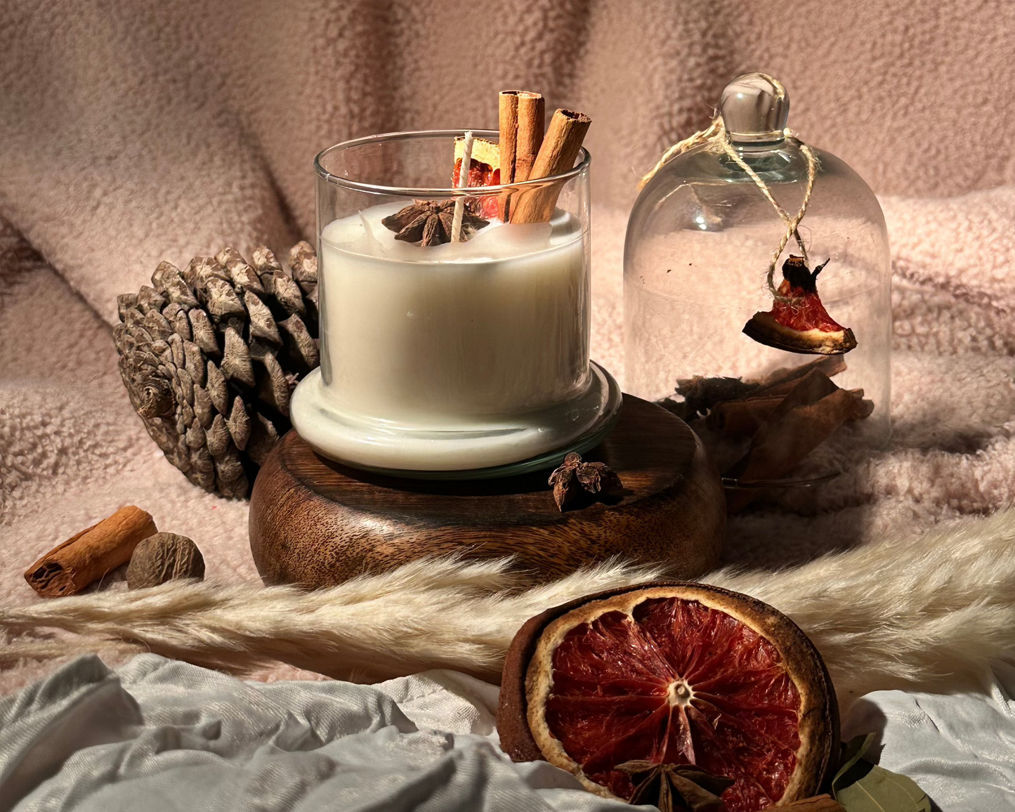 CINNAMON AND ANISE SOY CANDLE IN BELL JAR
